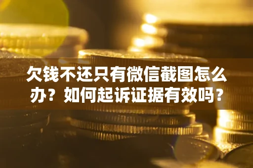武汉欠钱不还只有微信截图怎么办？如何起诉证据有效吗？