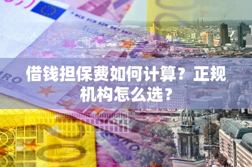 武汉借钱担保费如何计算？正规机构怎么选？