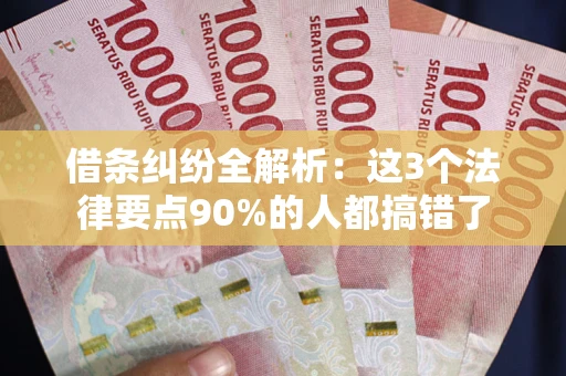 武汉借条纠纷全解析：这3个法律要点90%的人都搞错了