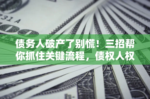 武汉债务人破产了别慌！三招帮你抓住关键流程，债权人权益不再缩水