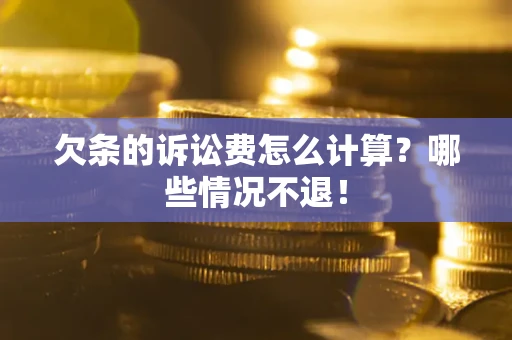 武汉欠条的诉讼费怎么计算？哪些情况不退！