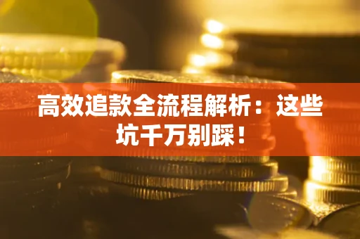 武汉高效追款全流程解析：这些坑千万别踩！