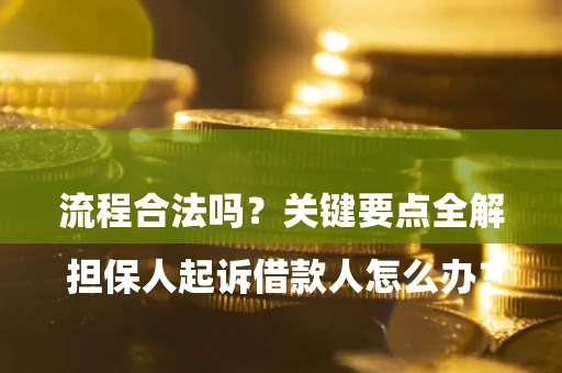 武汉

担保人起诉借款人怎么办？流程合法吗？关键要点全解析